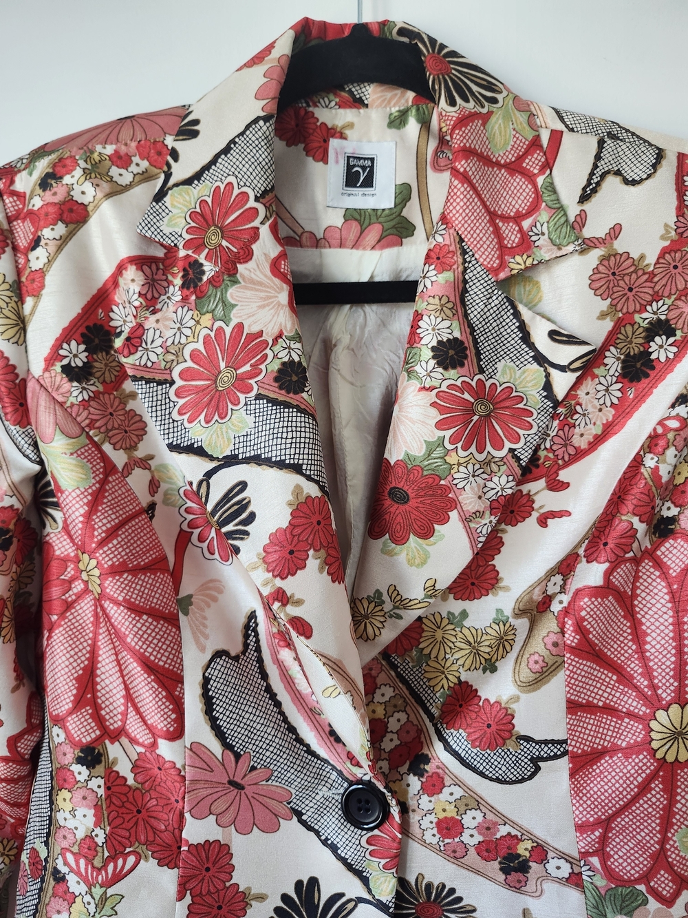 70's Style Floral Patterned Blazer Jacket - Picture 5 of 8